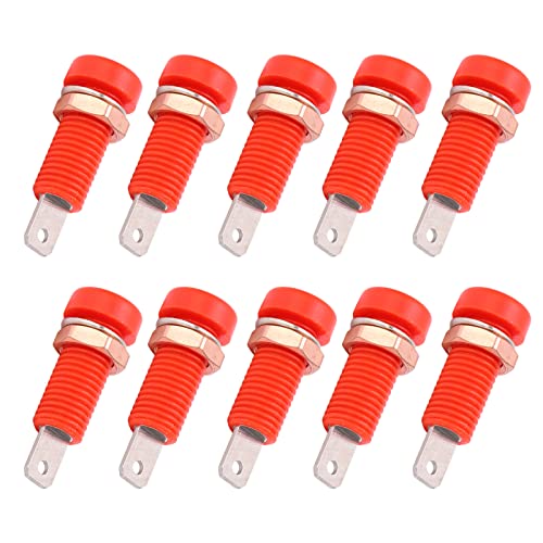 Conectores banana hembra 4mm rojos, pack 10 unidades miniatura 2