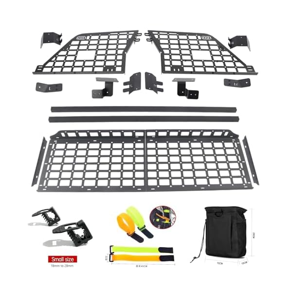 for Jeep Grand Cherokee WJ 1999-2004 Modular Storage Panel Shelf Modification Molle Panel Rear Trunk Debris Rack Aluminum Alloy Interior Car Accessories 1 Set