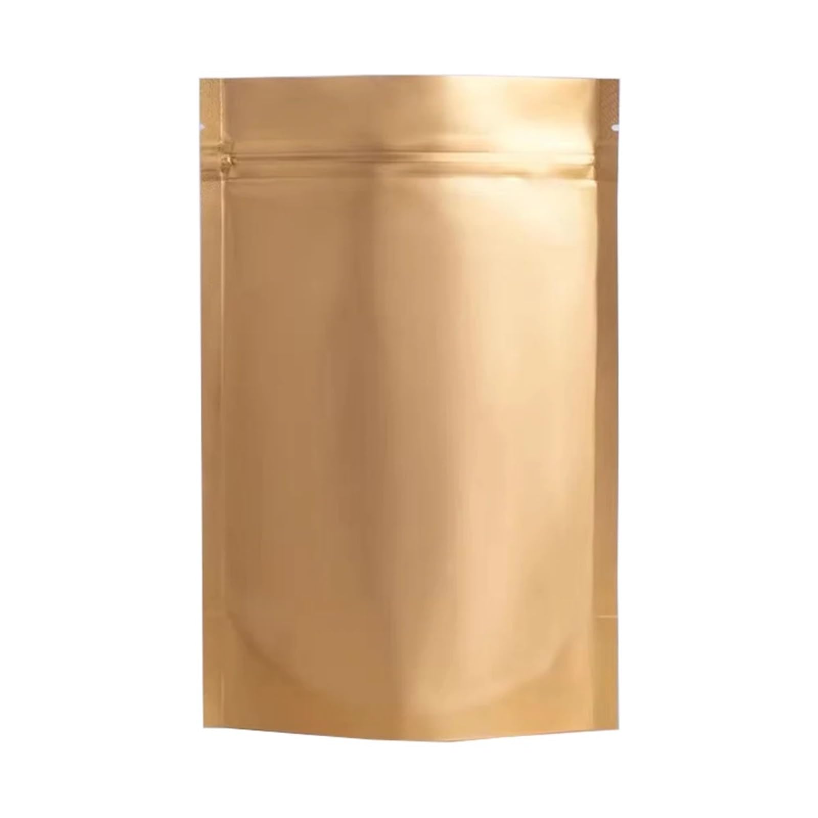 self-sealing bag, 100 pcs Mylar Foil Stand Up Zip Lock Bags With Tear Notch Multicolor Multiple Sizes(Gold,10x15cm)