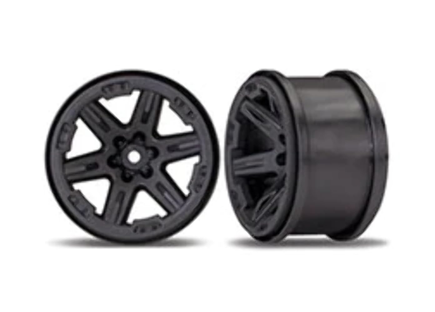 Traxxas TRA6772 Wheels, Rustler 4X4 2.8' (Black) (2)