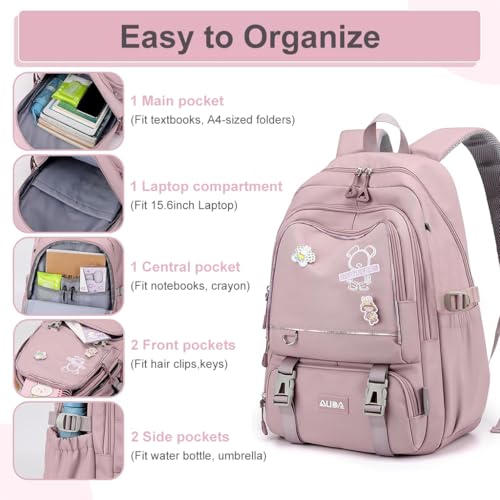 Image of PALAY School Backpack Teenager Girls Backpack School Teenager Large Bag Girls Waterproof Casual Daypack for Primary,Secondary
