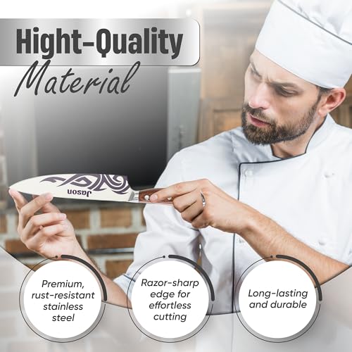 Image of Personalized Chef Knife-Stainless Steel Blade, Tribal Engraved Design, Custom Name Option Professional Kitchen Knife for Chefs & Home Cooks