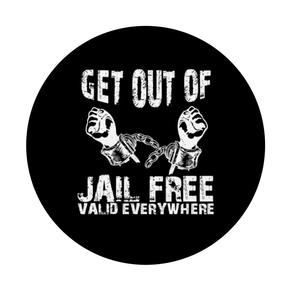 Get Out Of Jail Free PopSockets Adhesive PopGrip, Black - Image 3