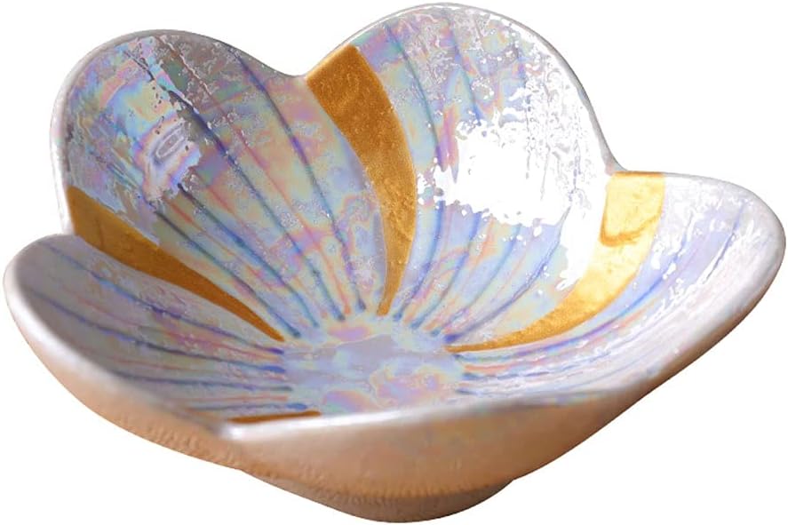 Sauce Dip BowlsCondiment Set Ceramic Snack Bowl Flower Shaped Dipping Dish for