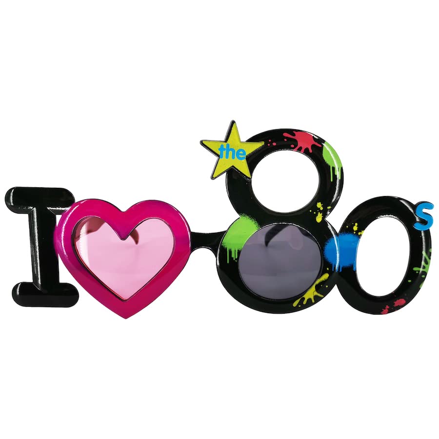 Pohotobooth Props Ltd I Love The 80s Fun Novelty Party Sunglasses