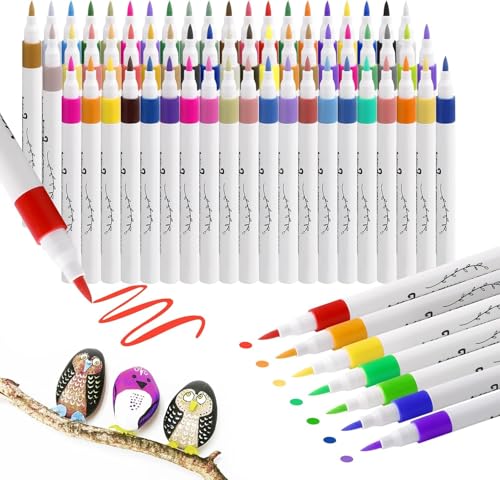 60 Farben Acrylstifte für Steine Zum Bemalen, Acrylic Paint Marker,...