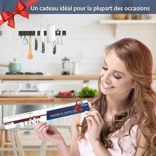 Range couteaux noire de 40 cm pour résoudre le manque de place