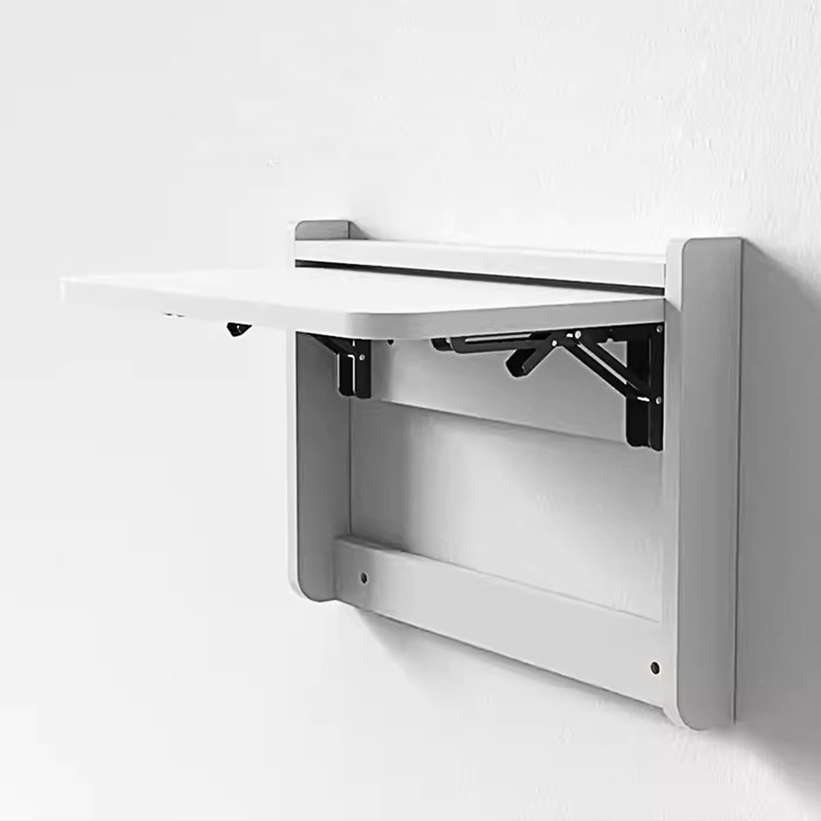 Tavolo pieghevole da parete, tavolo pieghevole da parete, scrivania da parete, scrivania sospesa funzionale per postazione di lavoro in ufficio domestico, lavanderia, cucina, sala da pranzo (colore: