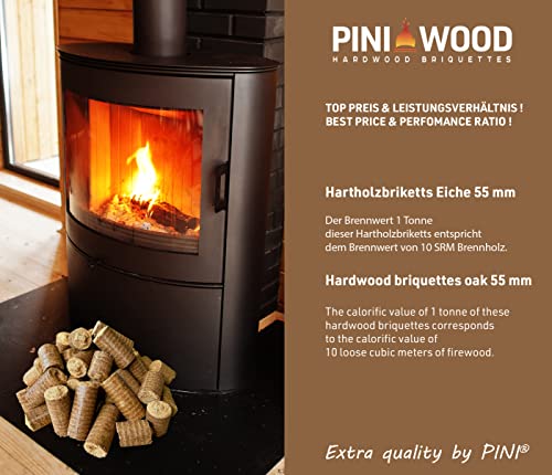Briquettes en chêne de qualité supérieure pour poêle performant PINI - 6