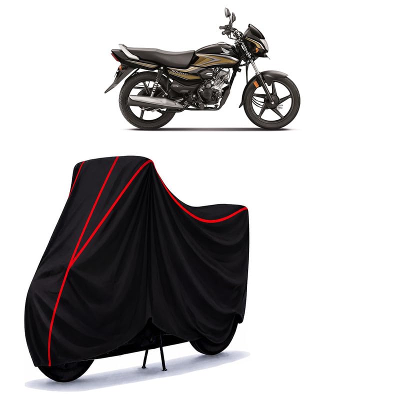 Image of Shine 100 cc Water Resistant Bike Cover for All Motorcycles & Rain | Heavy Duty Taffeta Fabric | UV Protection, Dustproof, Scratchproof | All Weather Two Wheeler Body Cover with Elastic Bottom