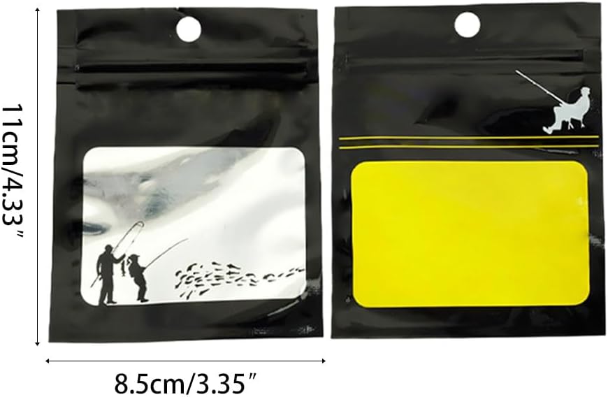 DONGKER Soft Bait Packaging Bag,50 PCS Waterproof Clear PE Fishing Hook Package Storage Bags with Self-Sealing Opening for Soft Hard Baits, Hooks, Swivels & Fishings Accessories image 4
