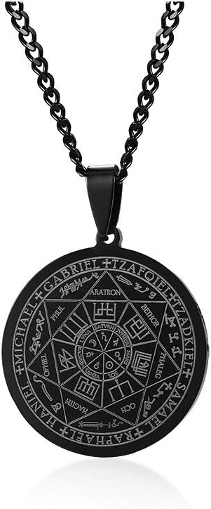 Seals of The Seven Archangels Pendant/Metatron’s Cub/Saint Michael Statement Necklace Talisman Pendant Amulet Jewelry
