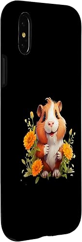 Miniatura 9 de iPhone 12 mini Guinea Pig with Flowers for a Guinea pig Lover Case