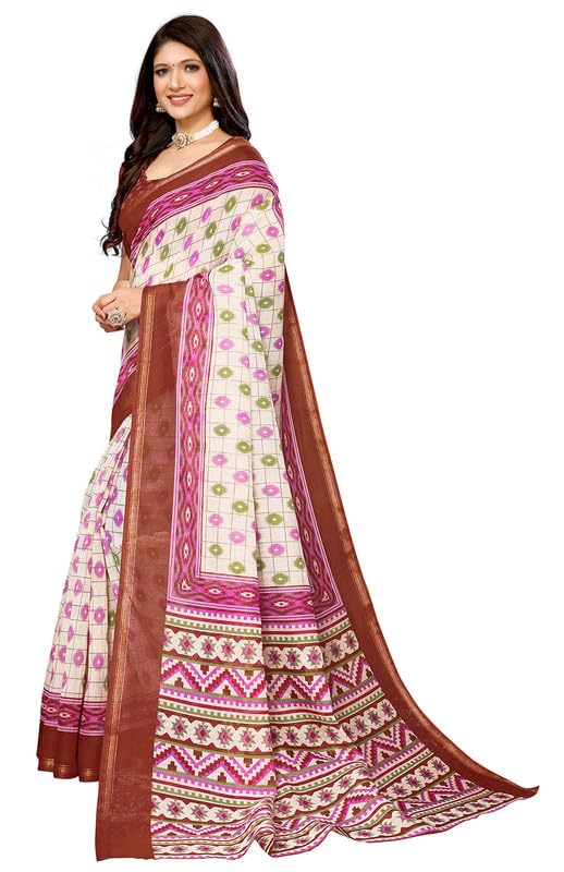 Sari indio Kalamkari de seda para bodas y eventos elegantes de mujer 3