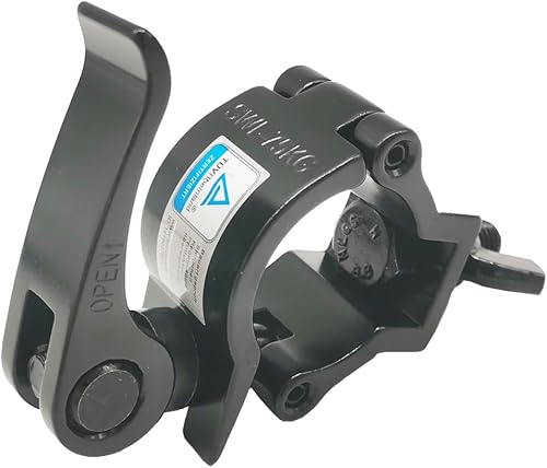 Miniatura 4 de Abrazadera de luz de escenario Abrazaderas O Carga 165lbs Heavy Duty DJ Aleación de aluminio Montaje de gancho de iluminación Ajuste 1-1/4-1-3/8