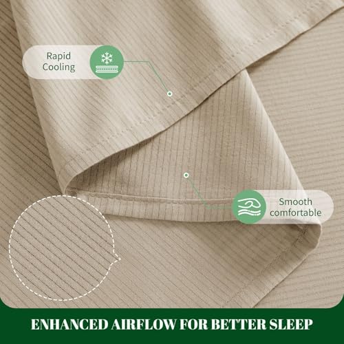 Sonoro Kate Cooling Sheet Set, 100% Egyptian Cotton Sheets, 1000 High Thread Count thumb #6