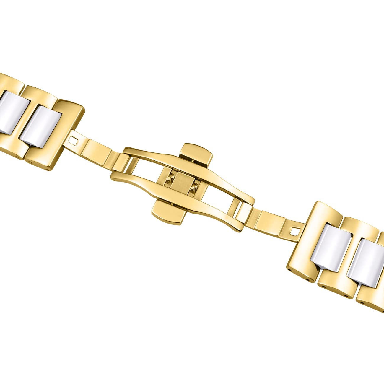 Cinturino in ceramica bianca e acciaio inossidabile oro compatibile con Apple 38 mm/40 mm/41 mm per iWatch serie 11/10/9/8/7/6/5/4/3 Ultra/SE, cinturino per uomo e donna