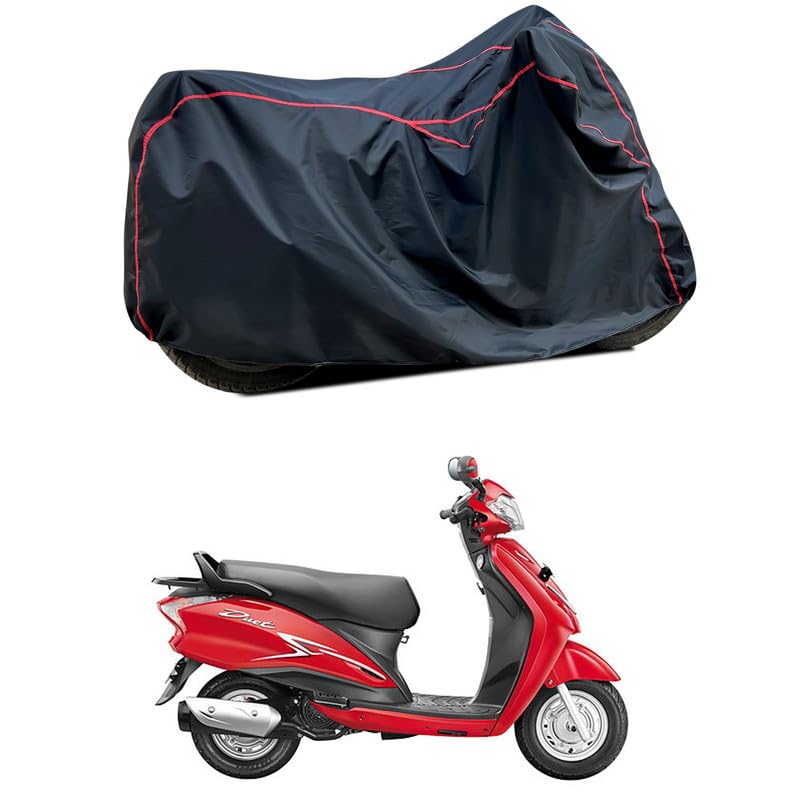 Image of Waterproof Scooter Cover Compatible with Hero Duet Fabric UV Protection (Black)