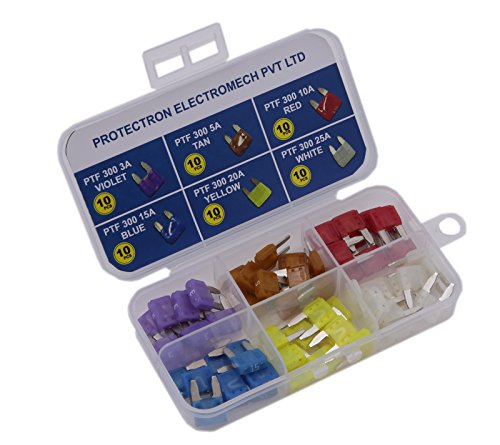 Image of 60pc Assorted MINI BLADE (ATM) Auto Car standard Fuse kit- 3A, 5A, 10A, 15A, 20A, 25A