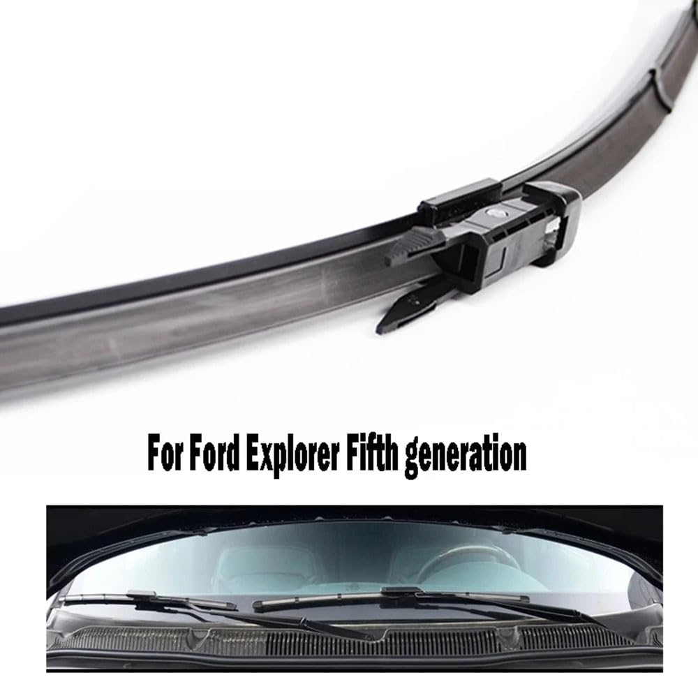 MHART Escobilla Limpiaparabrisas Juego Frontal Trasero para Ford Explorer 6 u625 2020-2023, Limpiaparabrisas para Ventanas de Limpieza de Caucho 26 "22" 11"