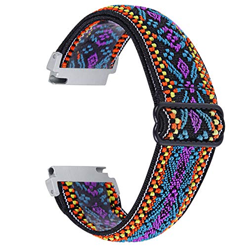 RuenTech Elastic Bands Compatible with Popglory P22 Smart Watch Band, Adjustable Stretchy Nylon Loop Wristband Replacement Soft Straps for Popglory P22