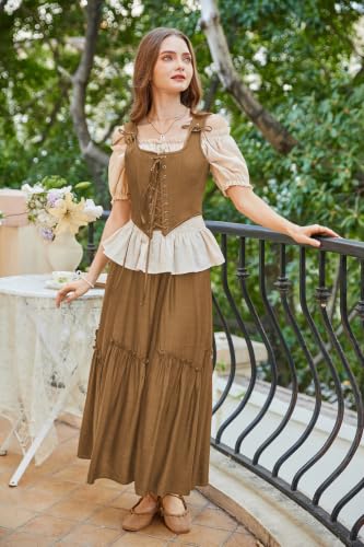 Image of Scarlet Darkness Women's Renaissance Corset Tops Lace Up Overbust Bustier