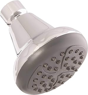 Proplus A56102-CP Single-Spray 3.3 in. Fixed Shower Head in Chrome