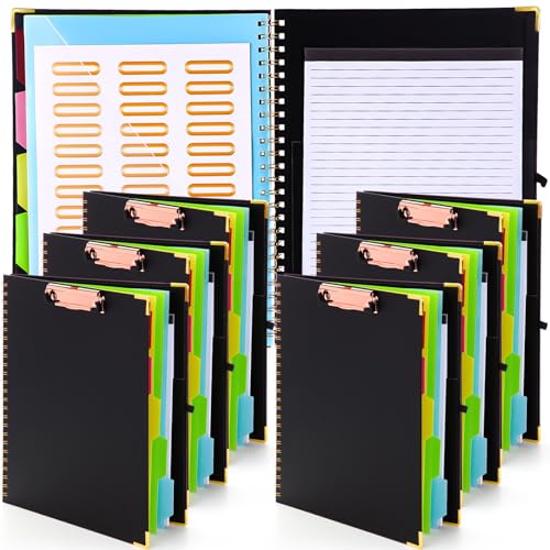 Porte-blocs à spirale avec dossiers plastique porte-document bloc-notes rechargeable