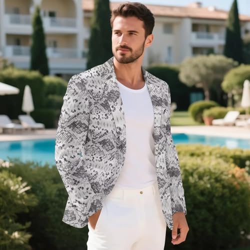 Lightweight Slim Fit Plus Size Suit Blazer for Men One Button Party Business Jacket Casual Sport Coat Travel4