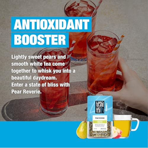 Image of Tiesta Tea - Pear Reverie Tea, Loose Leaf, White Pear Herbal Tea, Premium Low Caffeine Tea Blend, Make Hot or Iced & Up to 25 Cups, 2.5 oz Resealable Pouch