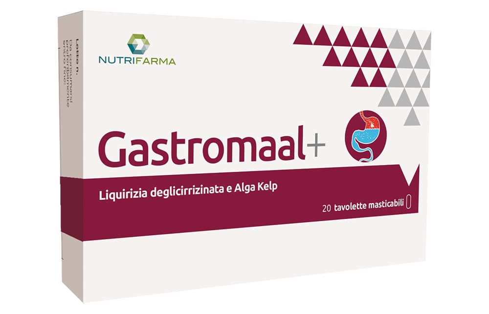 Gastromaal+ - Integratore alimentare a base di Liquirizia deglicirrizinata e alga kelp per il benessere gastrointestinale - 20 tavolette masticabili