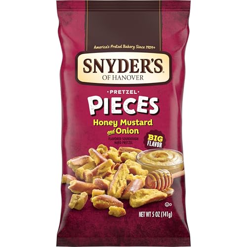 Snyder's of Hanover Pretzel Pieces, Honey Mustard and Onion, 5 oz (Pack of 8)