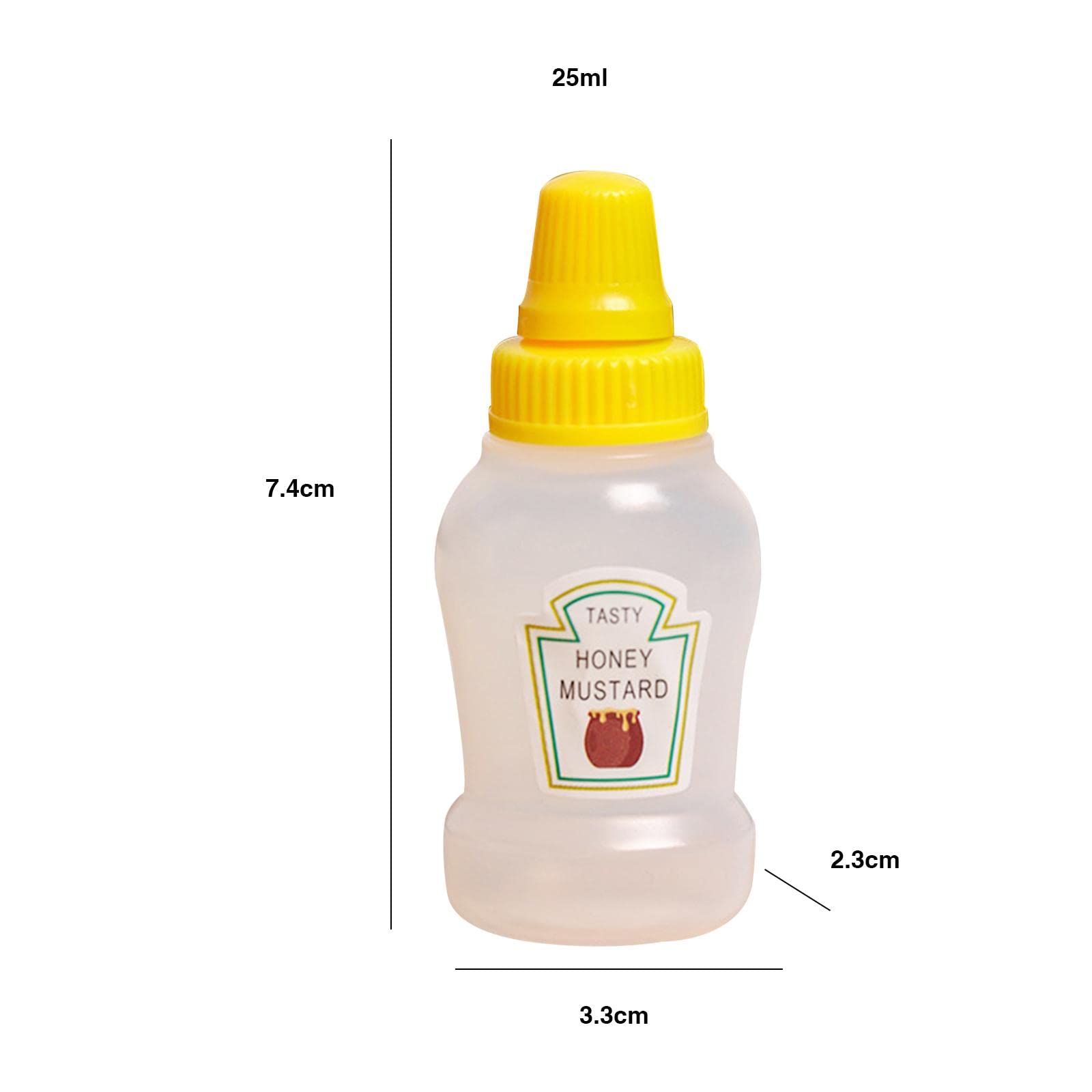 Qianly Portable Honey and Salad Dressing Dispenser Set for Outdoor Dining, Honey, 4