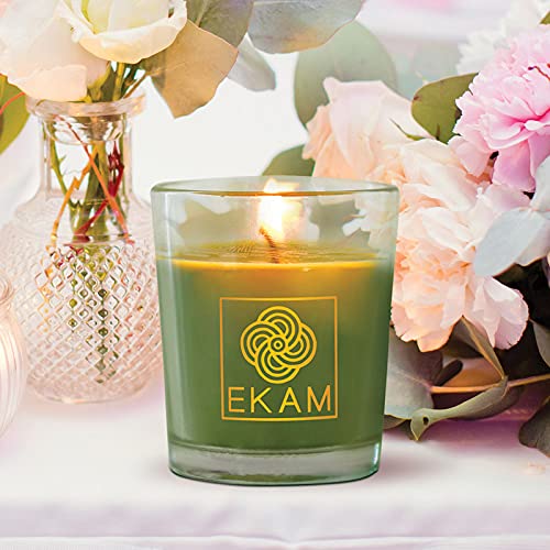 Image of EKAM Herb Garden Votive Scented Candle, 117 Grams | Ideal for Home Decor, Gifting & Aromatherapy| 10 Hours Burn Time