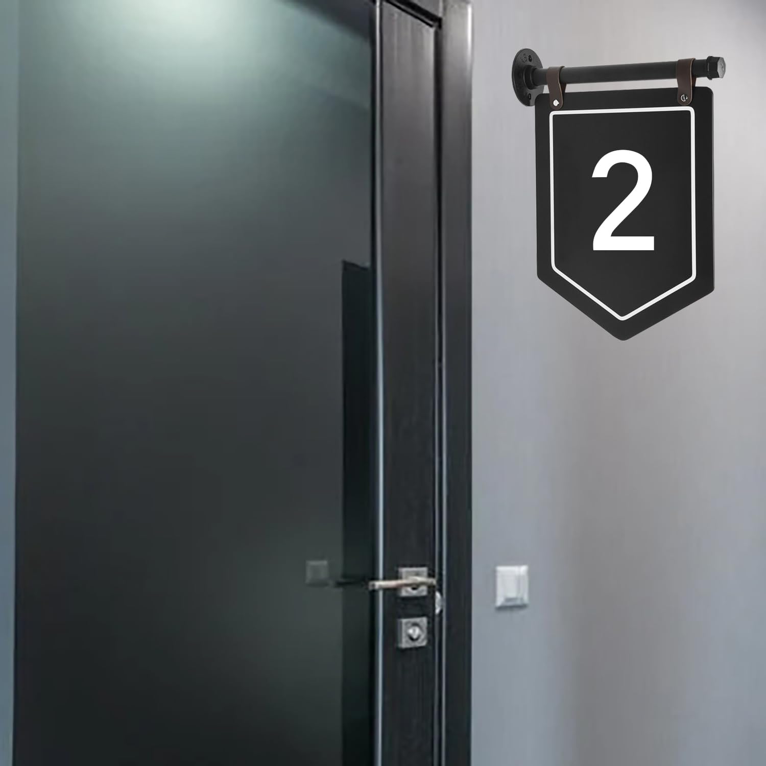Letrero de Dirección Personalizado Con Soporte de Pared, Placas de Acrílico Para Dirección de Casa, Letrero Dirección Para Casa, Letreros Colgantes Metal Con Tornillos, Agregar Texto de Doble Cara