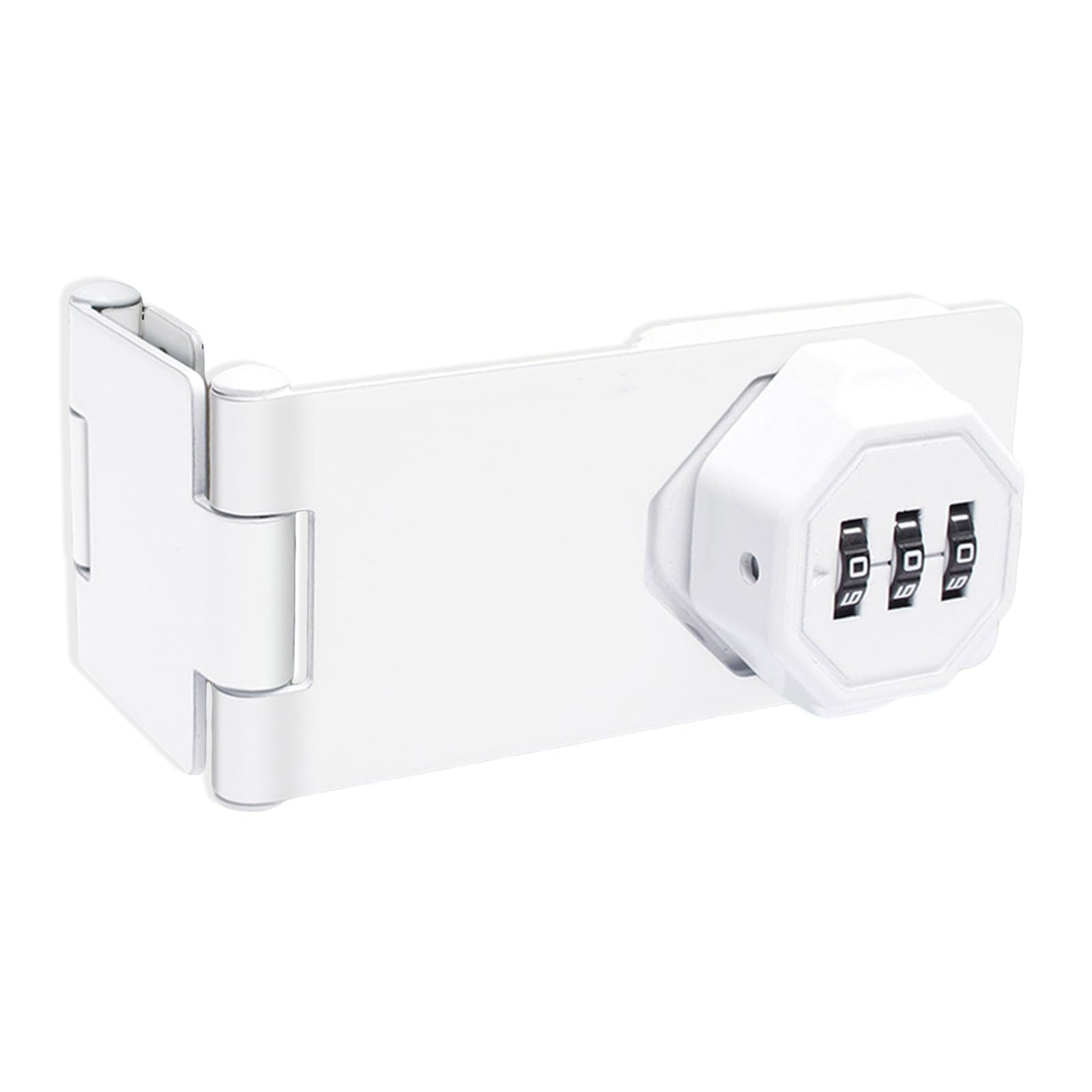 Secure 5inch Metal Hasp with Integrated Combination Multifunction Security Hasp for Cabinet Door & Small Entryways Clasps