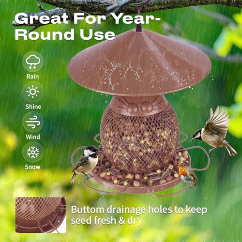 Zccq BIRD FEEDER With Metal Mesh For Outdoor Hanging, Squirrel Proof Wild Bird Feeders thumb #2