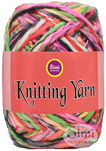 Image of Knitting Yarn Thick Chunky Wool, Sumo Lily 400 GMS Best Used with Knitting Needles-UH Art-HBI