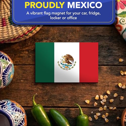 Image of Magnet Me Up Mexican Mexico Flag Car Magnet Decal, 4x6 Inches, Heavy Duty Automotive Magnet for Car, Truck SUV