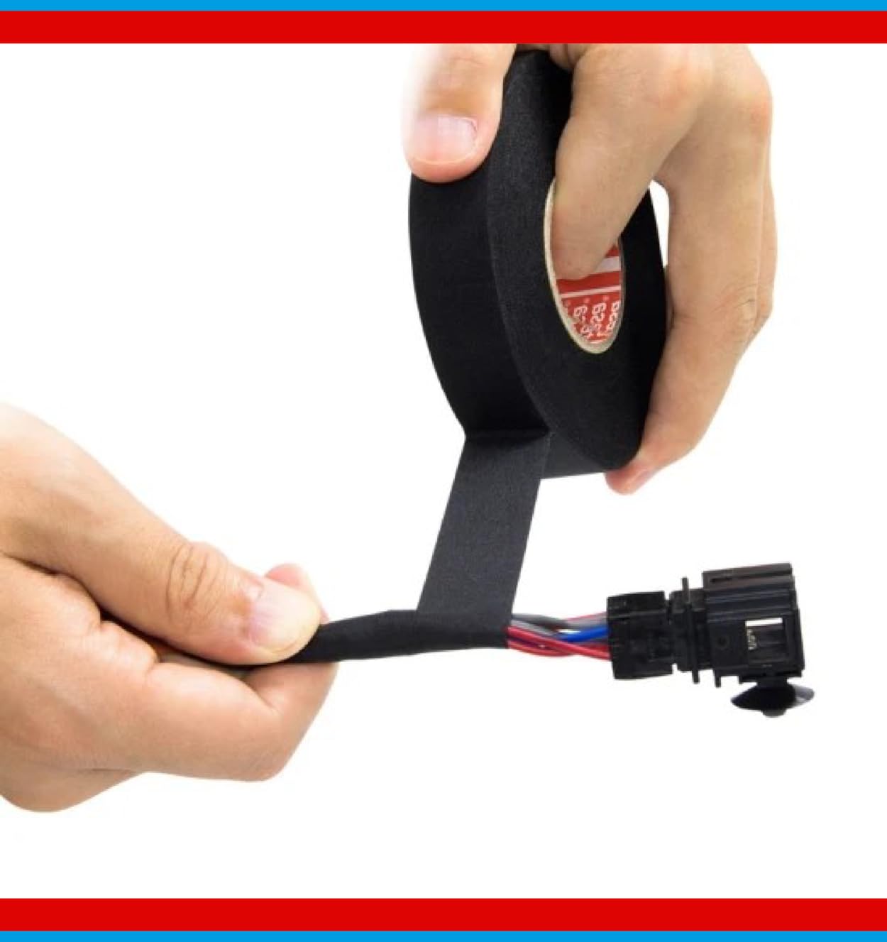 Tesa 51036 - Nastro adesivo in Tessuto PET per Cablaggi, Protezione all’Abrasione, Alte Temperature, Massima Flessibilità, Senza Solventi, Perfetto per Applicazioni Motore (19 mm x 25 m)
