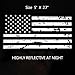 Reflective Subdued Tattered American Flag Sticker 2.7