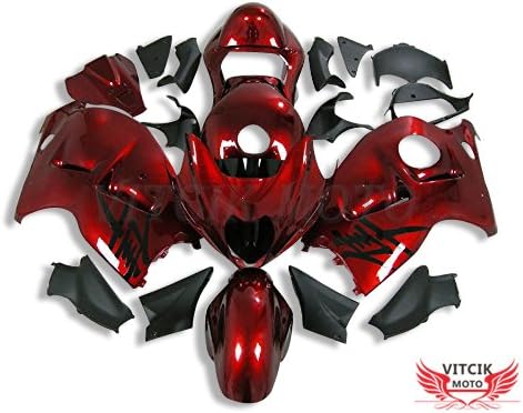 VITCIK (Fairing Kits Fit for GSXR1300 GSX-R 1300 GSXR 1300 Hayabusa 1997 - 2007) Plastic ABS Injection Mold Complete Motorcycle Body Aftermarket Bodywork Frame (Orange) A073