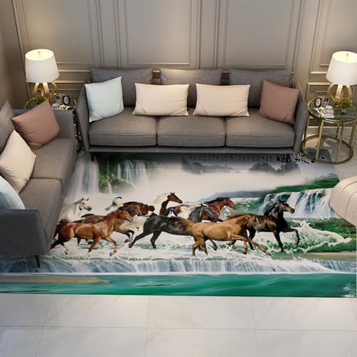 Tapis Oriental Vert Salon Doux Tapis Cuisine Lavable 60x90