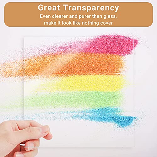 Image of Enoin 4pcs 8 x 10 Inch Clear Acrylic /Plexiglass Sheet 0.060 inch 1 /16 Inch Thick, Plastic Sheet Transparent Board Panel for Glass, DIY Project,Picture Frame, Paintings, Art Craft