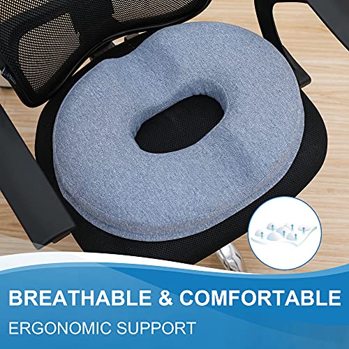 Jema Donut Pillow Tailbone Hemorrhoid Cushion, Memory Foam Seat Cushion Pain Relief For Sores, Prostate, Coccyx, Sciatica, Pregnancy, Post Natal By Ergonomic Innovations, Blue #TOP7