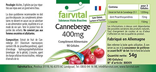 Cranberry Kapseln von Fairvital 400mg hochdosiert in veganen Kapseln