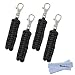 Techion Paracord Zipper Pulls for Backpacks, Tents, Trolley Cases, Traveling Cases, Jackets and Many Other Items That with Zippers, Black