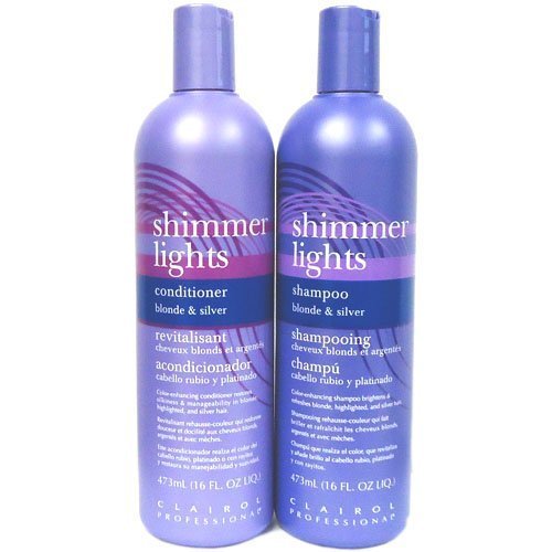 Clairol Shimmer Lights Shampoo + Conditioner 16 oz Combo Set Big Sale!!! by Clairol