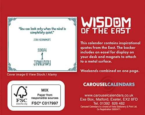 Wisdom of the East Mini Box 2023 Calendar