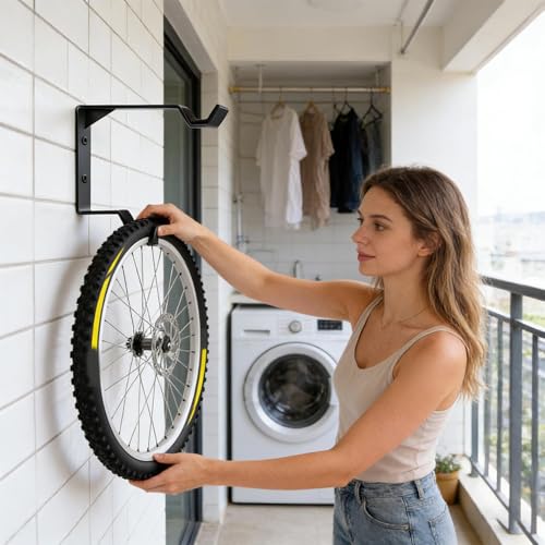Soporte de pared para neumáticos de acero | Pack de 2 colgadores de carga pesada para taller 3